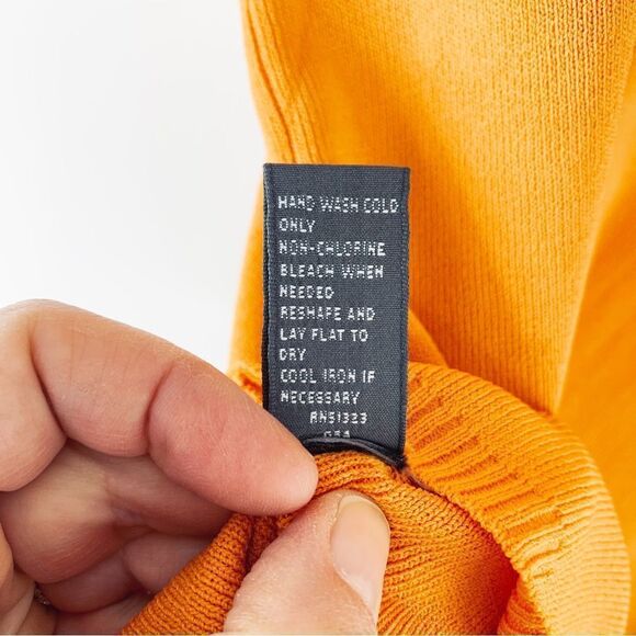 Josephine Chaus Orange Jeweled Short Sleeve Sweater 1X - Picture 10 of 11